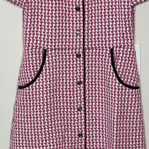 Maje Pink and Black Tweed Mini Dress 42 - Picture 5 of 12